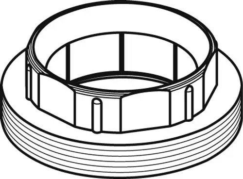 Gewindering von Ideal Standard, mit gerilltem Rand und Innenausleger, zur Befestigung geeignet, zeigt typisches Design für Anschluss- und Verbindungselemente.